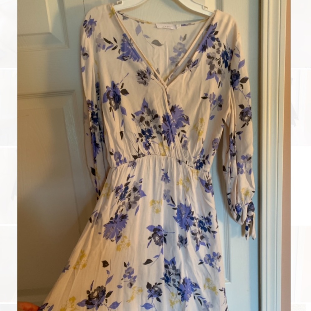 Cream Floral Dress